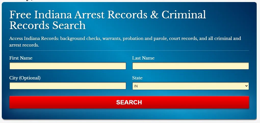 Indiana Arrest Records