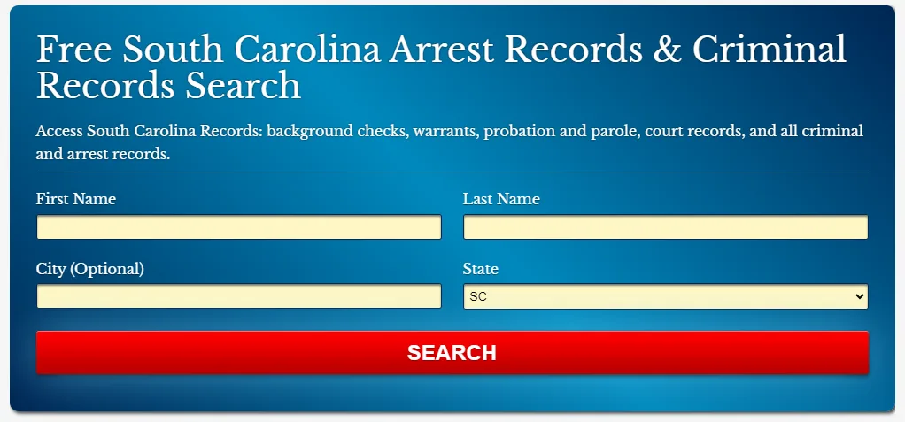 South Carolina Arrests Records